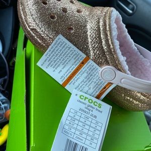 Girls Glitter Lined Crocs!